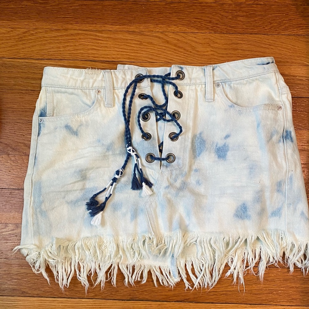 Free People jean skirt